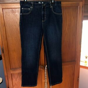 Boys Dark Wash Denim Slim Jeans Size 16 Husky